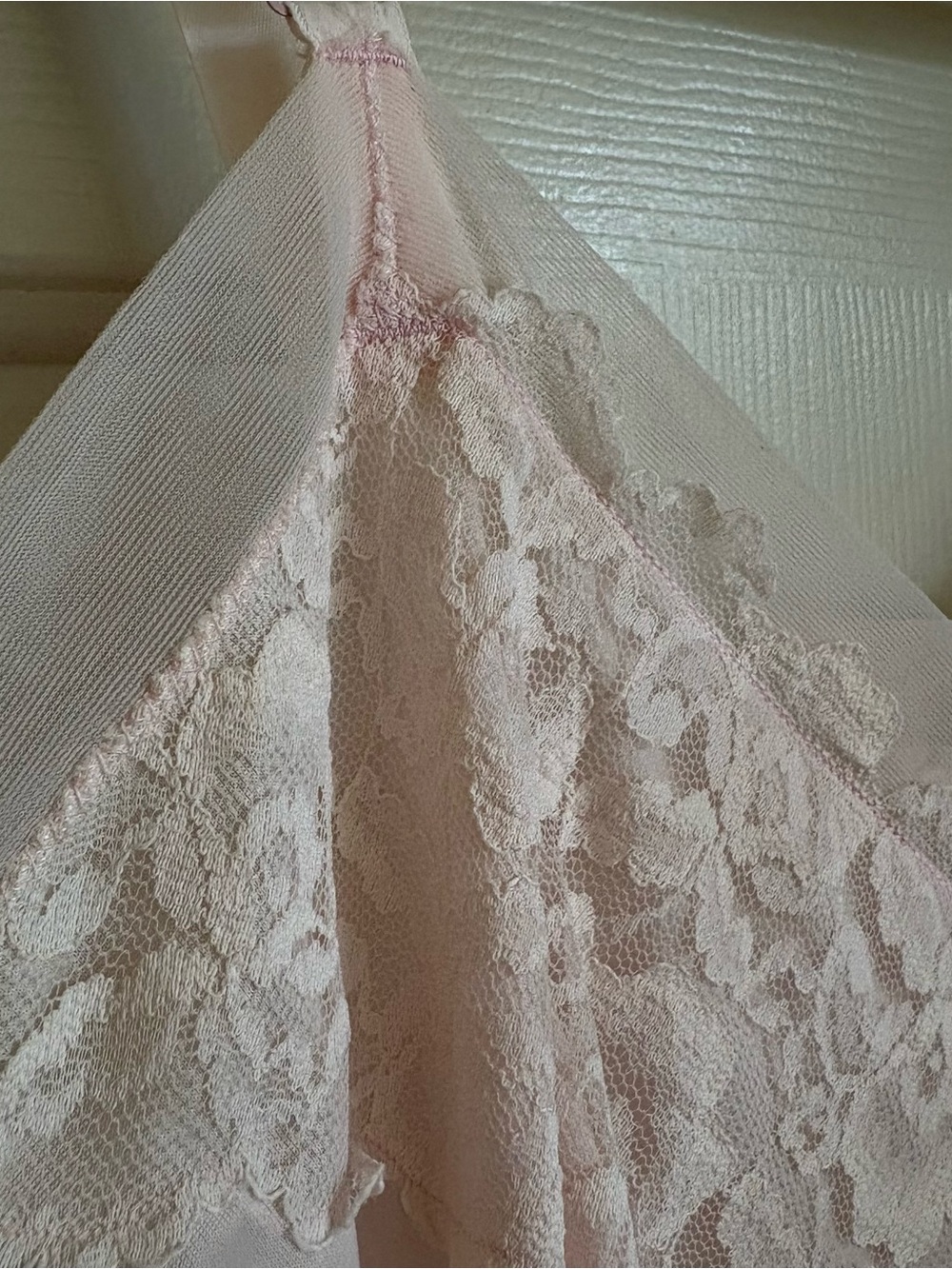Vintage Movie Star Pink Lace Slip Nightgown Cottagecore Midsize Fashion 40 - Picture 3 of 13